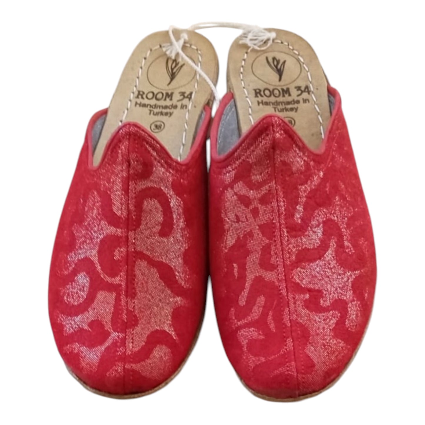 Crimson Leather Mules