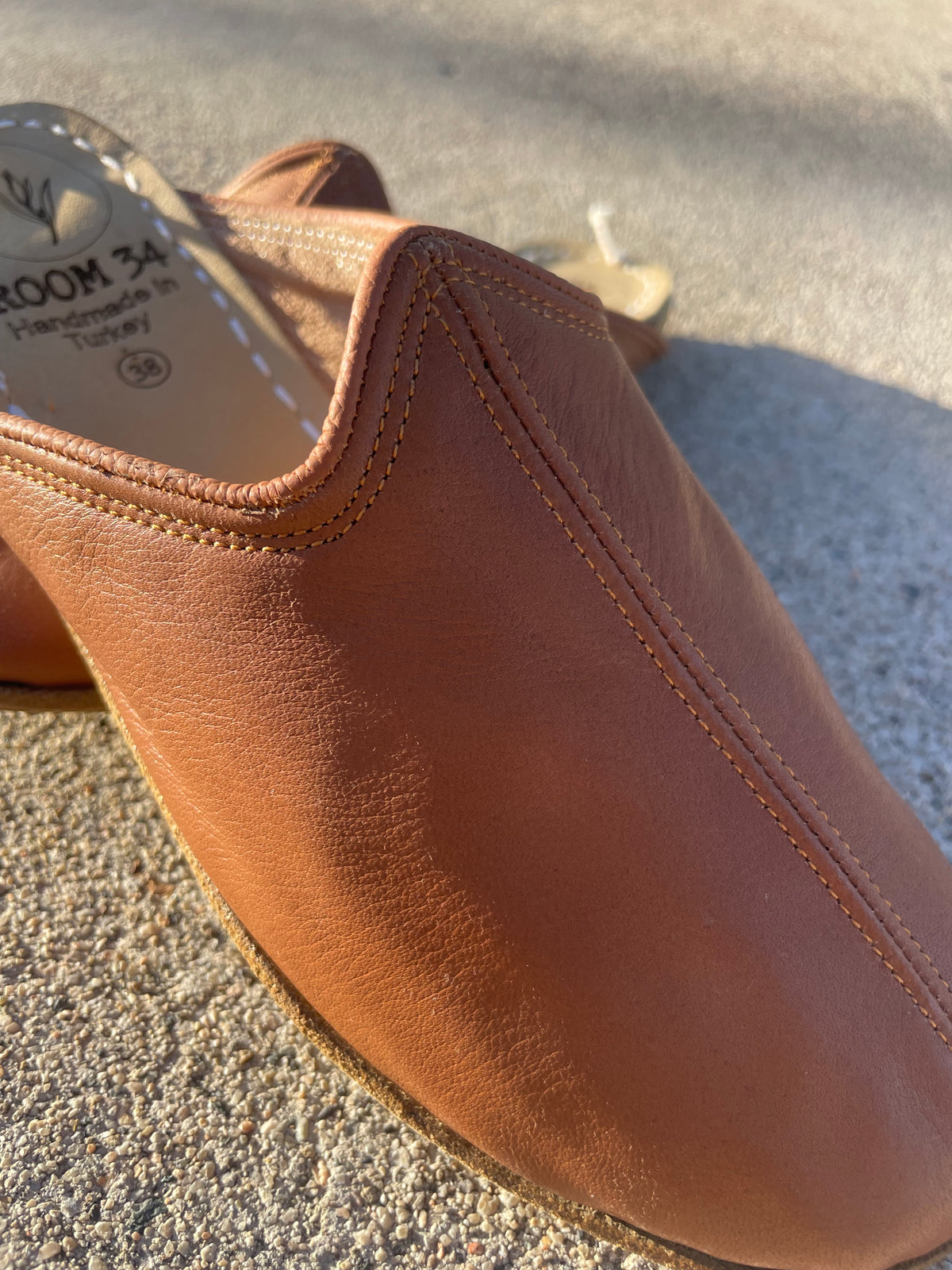 Caramel Leather Mules