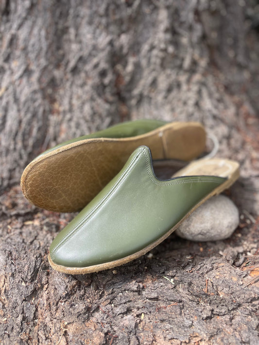 Forest Green Mules